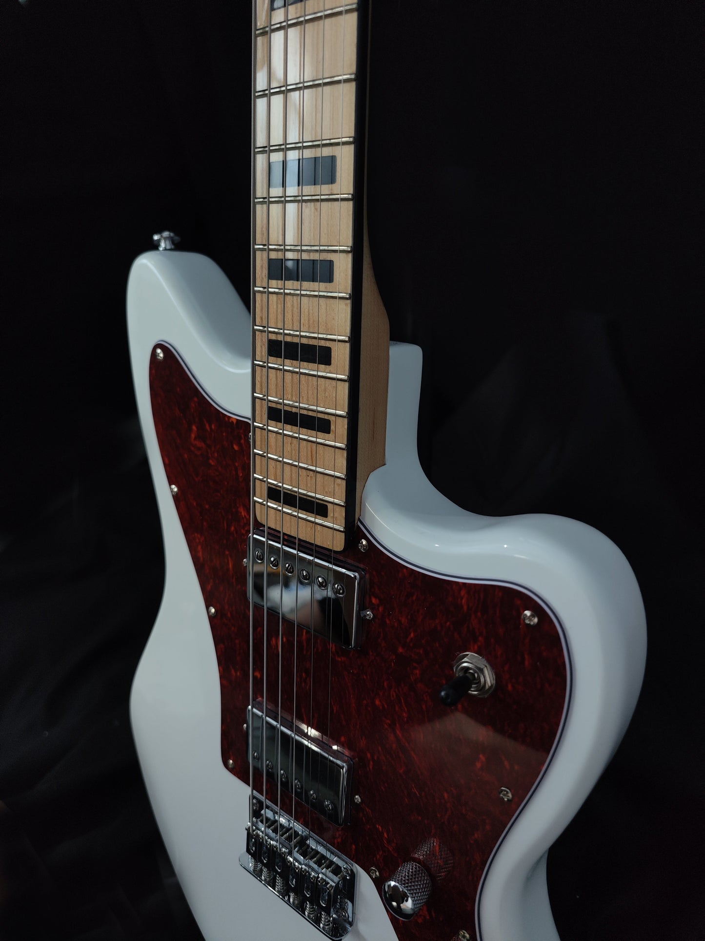 New Firefly FFJA VI 24 Frets Baritone Electric Guitar (White Color )