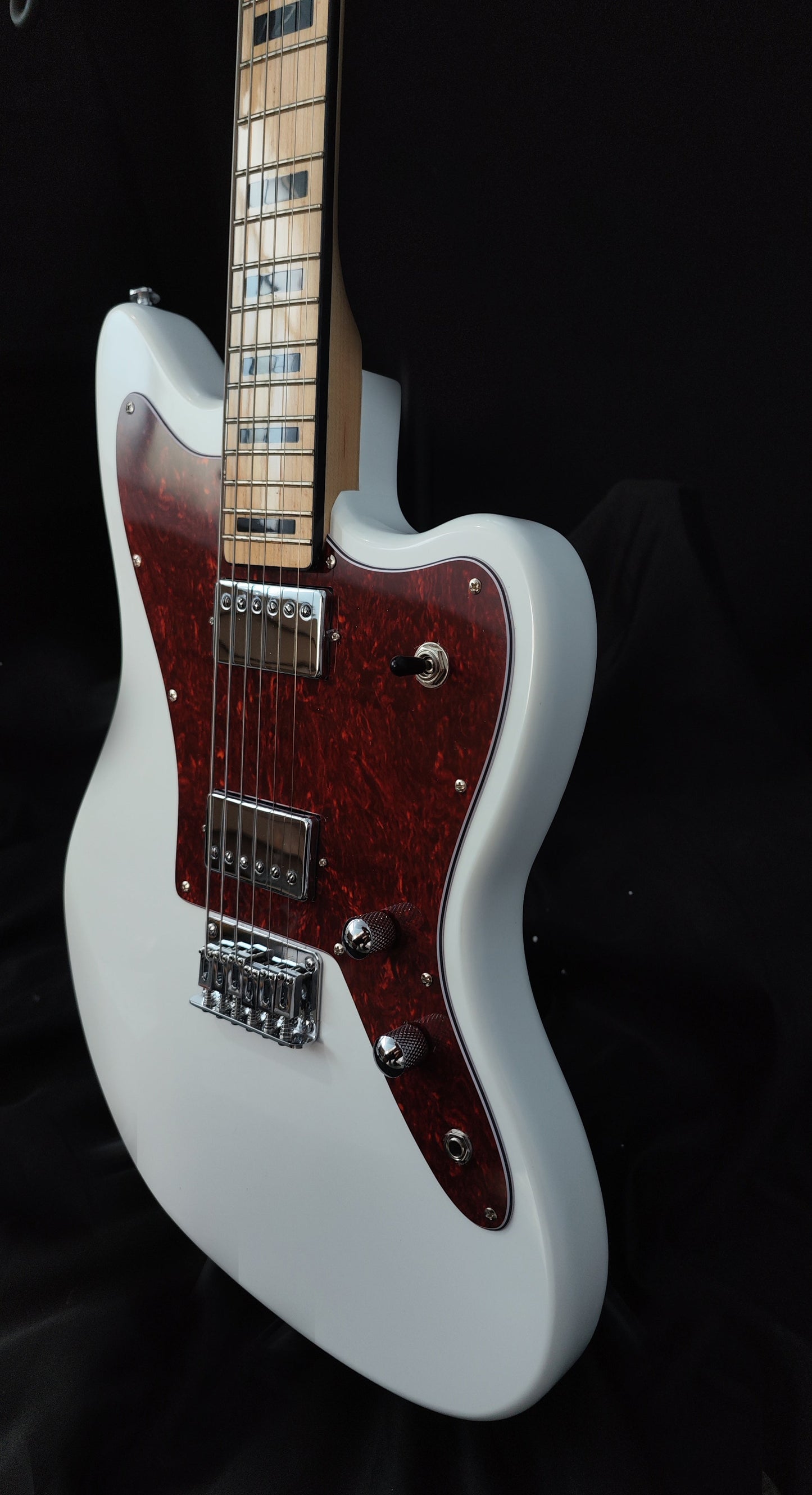 New Firefly FFJA VI 24 Frets Baritone Electric Guitar (White Color )