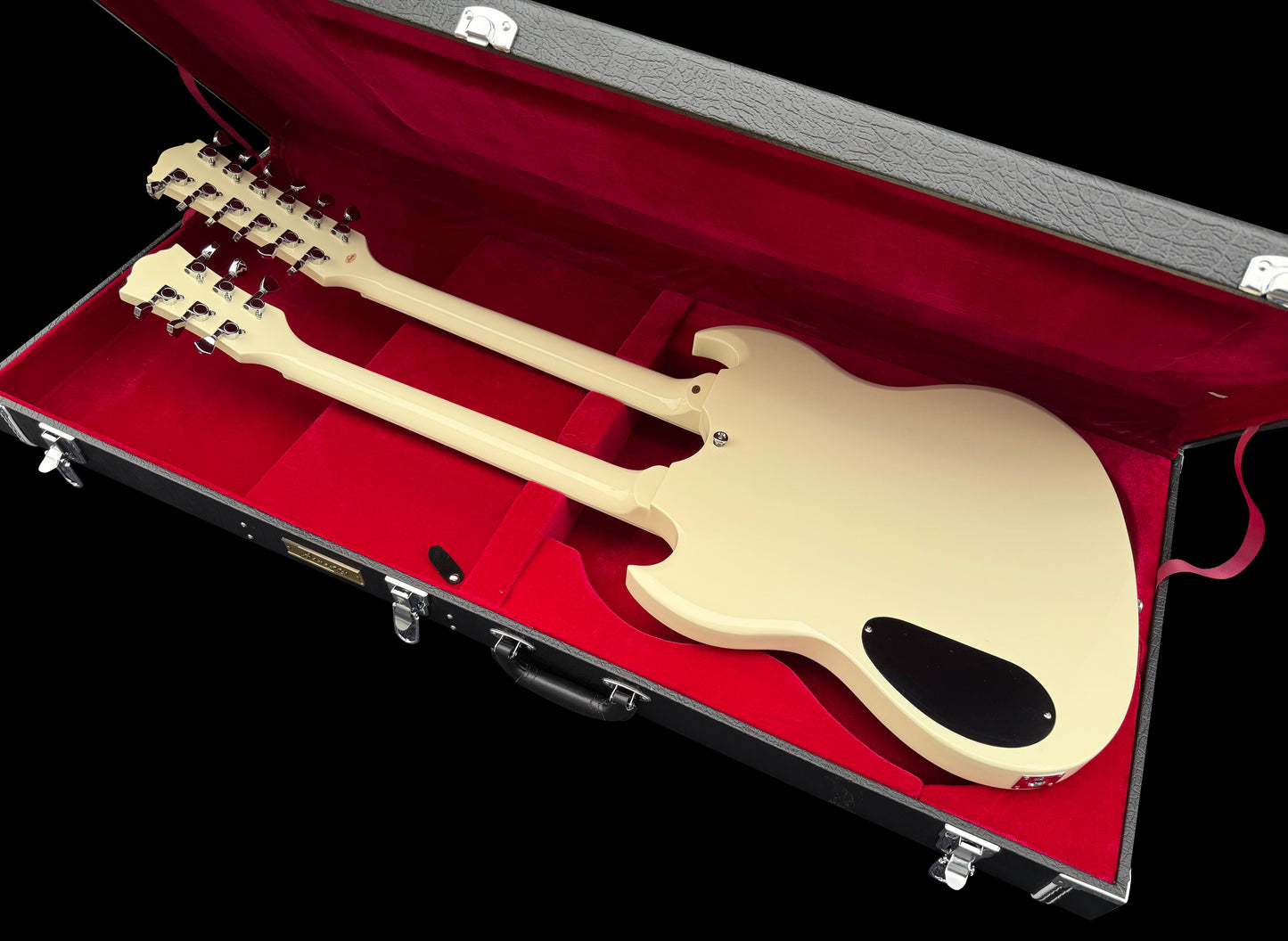 Firefly Double Necks 12 Strings +6 Strings FFLGS Electric Guitar With Hardcase (OffWhite Color)